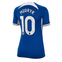 Camisa de Futebol Chelsea Mykhailo Mudryk #10 Equipamento Principal Mulheres 2023-24 Manga Curta